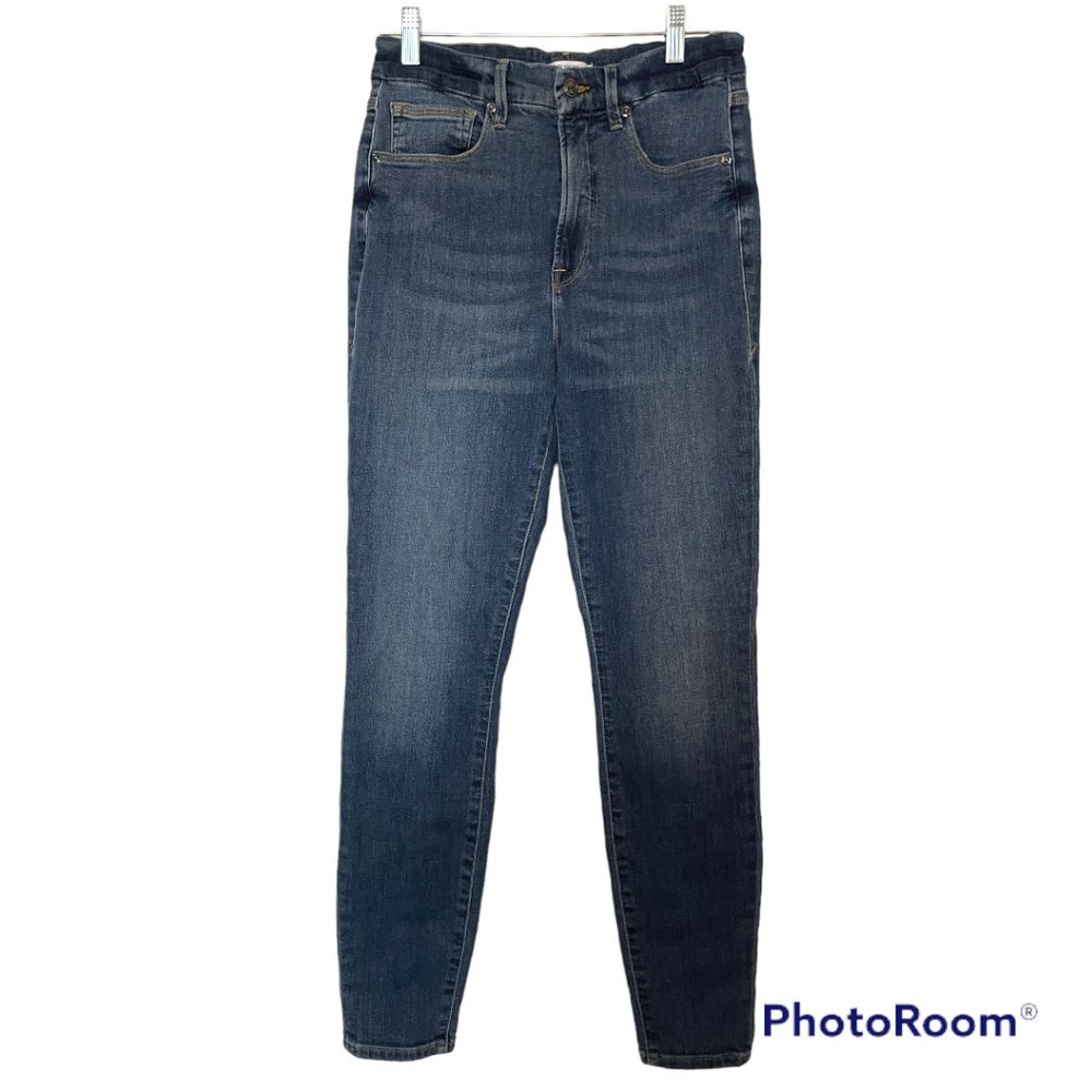 Good American Womens Good Waist High Rise Skinny Jeans